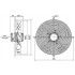 Вентилятор осевой YWF4E-500B-137/35-G на плоской сетке (6800 m³/h)