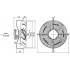 Вентилятор осевой YWF4D-300S-92/35-G вытяжной на сетке (1690 m³/h)