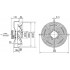 Вентилятор осевой YWF4D-350S-102/34-G вытяжной на сетке (2300 m³/h)