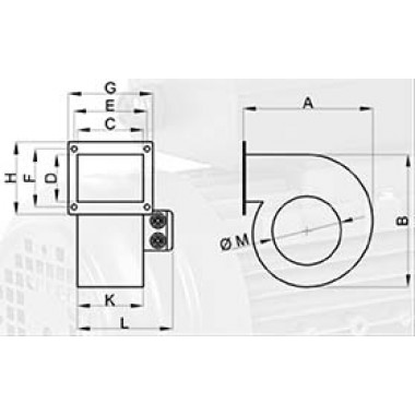 Вентилятор Ванвент ВР-В2-140-60 радиальный (улитка) (450 m³/h)